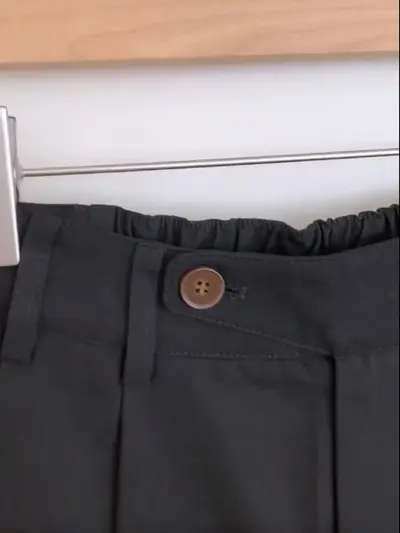 Elegant Black Waistband Wide-Leg Trousers