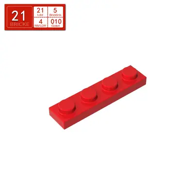 1x4 Plate Building Blocks, Compatible with LEGO 3710, 50g or 1kg - 6