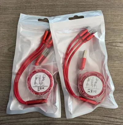 Crystal retractable data cable with one to three logo gifts three in one easy storage universal mobile phone 3A fast charging cable - 8