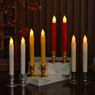 LED elektronik simüle mum ışığı kırmızı ev yeni yıl tütsü kokusuz mum ışığı Buda sunağı mum standı evlilik taşınma