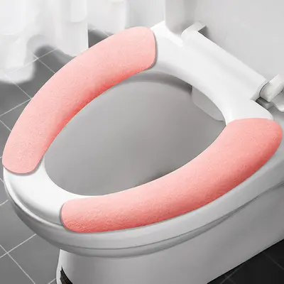 Washable Adhesive Toilet Seat Pad, Electrostatic, All-Season - 9
