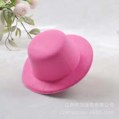 DIY Brushed Fabric Hat Blank 13cm, Mini Top Hat for Hair Clips - 9