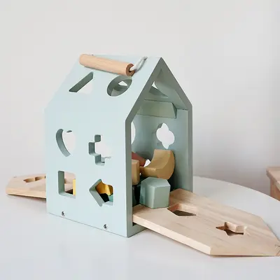 Wooden geometric shape intelligence box Montessori