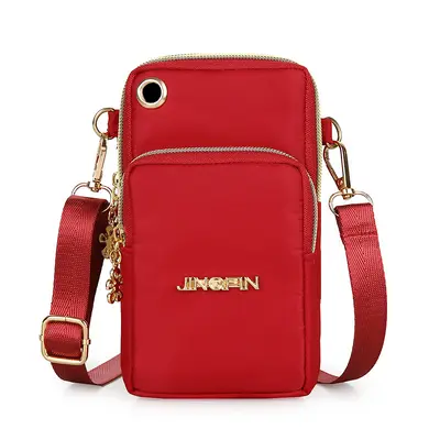 Handytasche Damen vertikal Schulter Umhängetasche 2025 neu Nylon Oxford Gewebe Schultertasche mit Reißverschluss Münzgeldbörse - 9