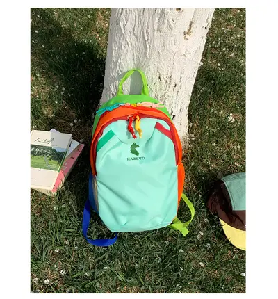 Color-Block Lightweight Backpack for Hiking and Travel - 11