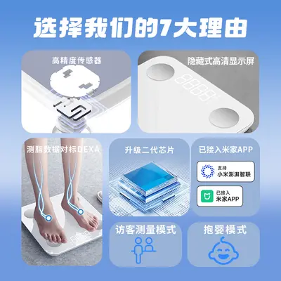 Dayanıklı Yüksek Hassasiyetli Elektronik Baskül Hassas Elektronik Tartı Ev Tipi Diyet Insan Vücut Tartısı Xiaomi Mi Home Uygulamasına Bağlanabilir