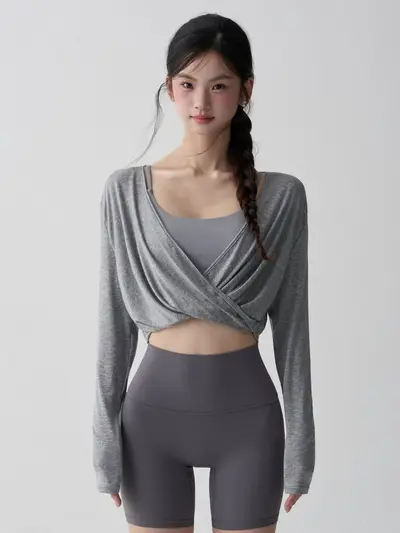 Tencel Yoga Top, Long-Sleeve, Pilates and Fitness T-Shirt for Women