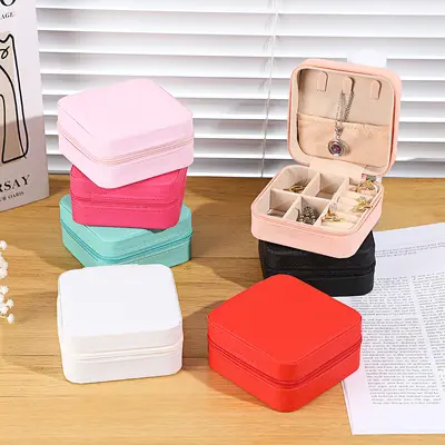 Schmuckkästchen Mini-Schmuckkästchen Schmuckverpackungsbox Ohrringe Ring Schmuckkästchen Reise-Aufbewahrung kompaktes tragbares Schmuckverpackungskästchen