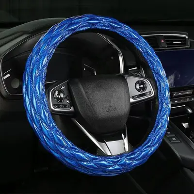 3D Diamond Honeycomb Car Steering Wheel Cover for All Seasons - 10