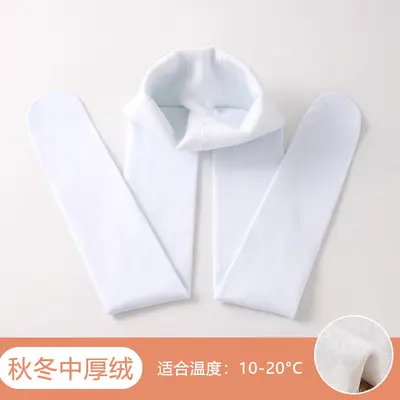 Children's Dance Tights, White, Anti-Pilling, Fleece-Lined Winter Model - 12