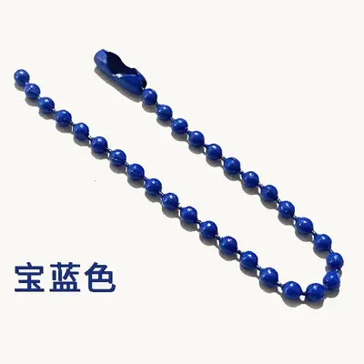 Colored Glass Bead Chain, Baked Paint DIY Chain - 7