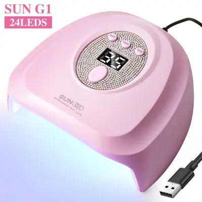 USB LED oje kurutma lambası, hızlı kuruyan, taş dekoritli