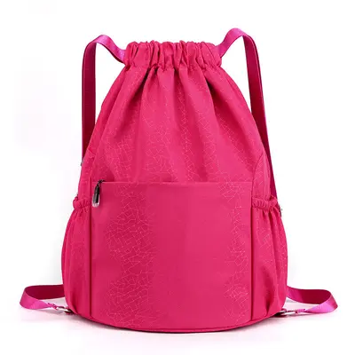 Large Capacity Women's Canvas Backpack with Drawstring, Casual - 11