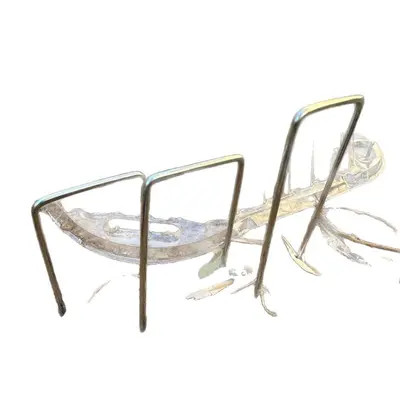 U-Shaped Plant Cover Pins with Transparent Caps