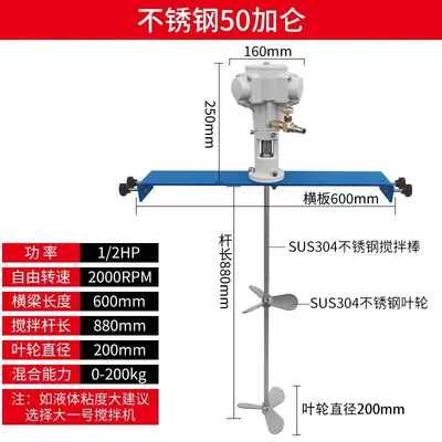 Pneumatic Mixer, Horizontal Plate, Explosion-Proof - 12