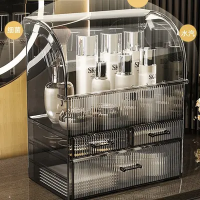 Cosmetic storage box acrylic desktop dust-proof large capacity