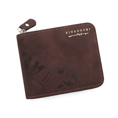 Fashion Embossed Men's Short Wallet with Chain and Coin Pocket - 5