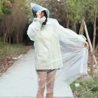 Disposable Portable Compressed Adult Raincoat