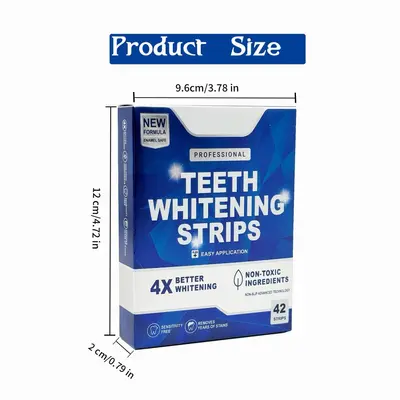 跨境专供Teeth Whitening Strips美白牙贴炫白美牙去黄渍源头工厂