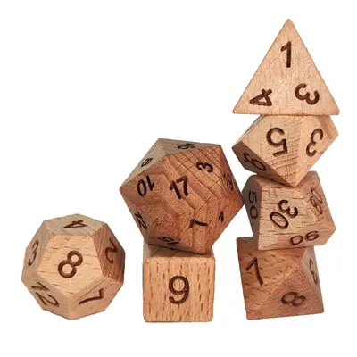 Игральные кости для всех видов настольных игр и ролевых игр, Dungeons & Dragons, подходят для рождественских подарков, деревянные кости DND
