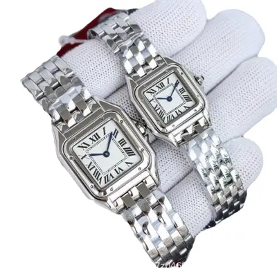 Cheetah Classic Stainless Steel Square Quartz Women's Watch - 6