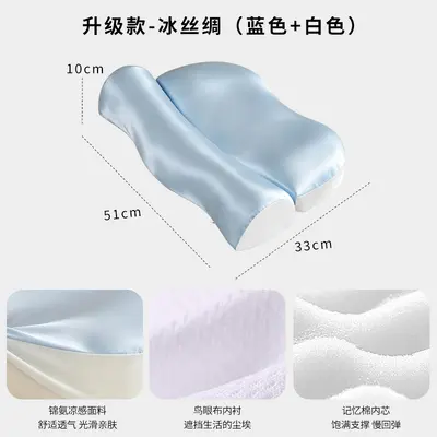 Memory-Foam-Kissen mit langsamer Rückfederung und Nackenstütze - 11