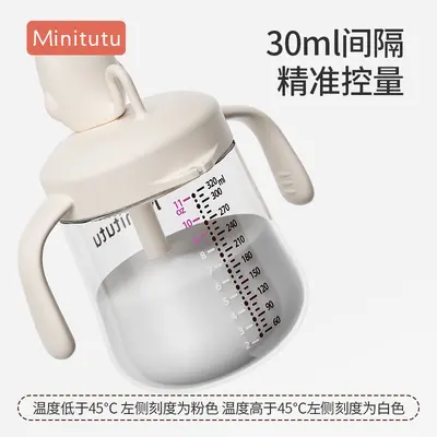 Minitutu Kinder-Wasserbecher Babyflasche PP Milchbecher Cartoon-Eule Form Baby-Lernbecher stoßfest Großhandel