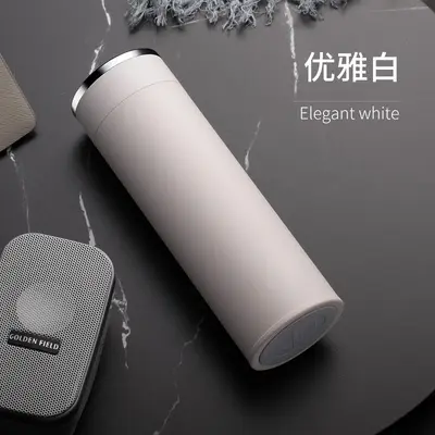 316 Stainless Steel Temperature Display Insulated Cup with Tea Infuser - 8
