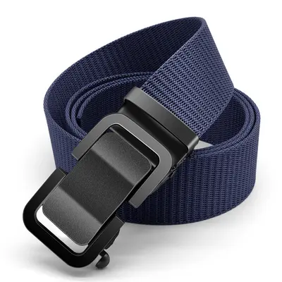 Men's casual imitation nylon belt seamless automatic buckle cargo pants belt export simple multifunctional versatile pants belt