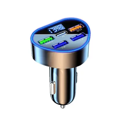 Araba şarj cihazı çift hızlı şarj kablosu ile 120W yüksek güçlü çakmak adaptör fişi USB süper hızlı şarj flaş şarj