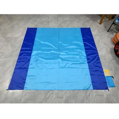 Yeni Açık Kamp Plaj Mat Su Geçirmez Katlanabilir Cep Piknik Mat Plaj Kamp Polyester Ekose Kumaş Zemin Mat - 12