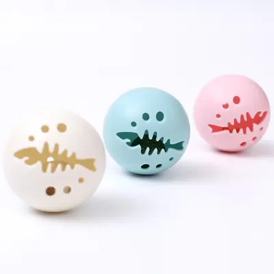 Three-Color Light-Up Catnip Bell Ball Cat Toy, Chew Resistant