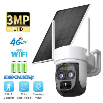 Solar-PTZ-Kamera, 4G, Außenbereich, Zoom - 1