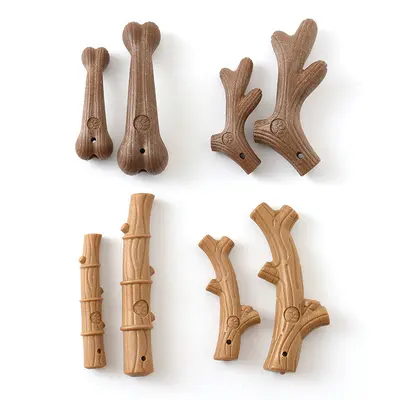 PSM New Pet Chew Toy Bone Bamboo Molar Teeth Cleaning Durable Chew-Resistant Dog Interactive Training Toy
