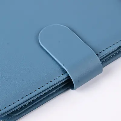 Magnetli Pasaport Cüzdanı PU Deri RFID Koruma - 4