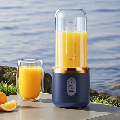 Tragbarer Mini-Saftbecher mit Mixer, grenzüberschreitender Bestseller, wiederaufladbarer Hochleistungs-Smoothie-Mixer, multifunktional mit Eiscrusher-Funktion