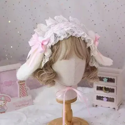 Lolita Style Bow Rabbit Ear Headband - 9