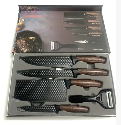 Stainless Steel Kitchen Knife Set, 6-Piece - 8