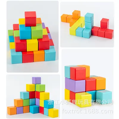 Cube Building Blocks Spatial Thinking Educational Math Toy for Children