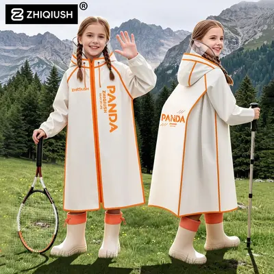 Children's raincoat, school use, long style, waterproof - 6