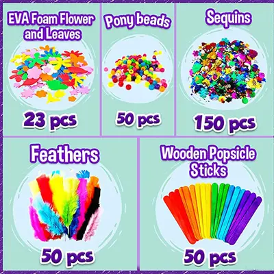 Children's Handmade Educational Material Kit, Creative DIY Set, 1000 Pieces - 4