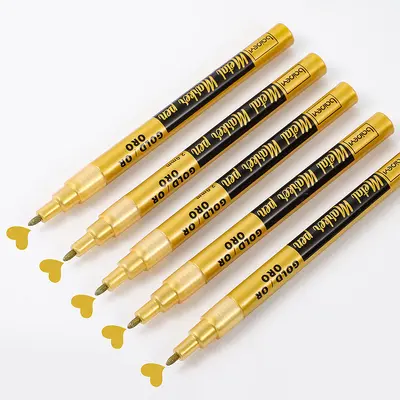 Metallic Oil-Based Paint Marker Pen, Gold and Silver 2.0 - 7