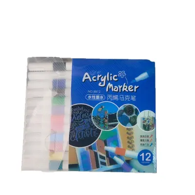 PVC acrylic marker set, water-washable, for children - 6