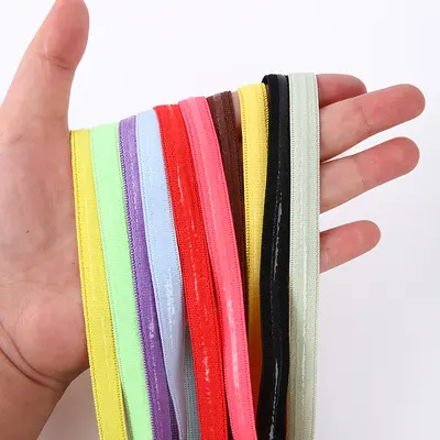 Renkli polyester silikon kaymaz elastik bant, 1 cm, ışıklı kol bandı - 4