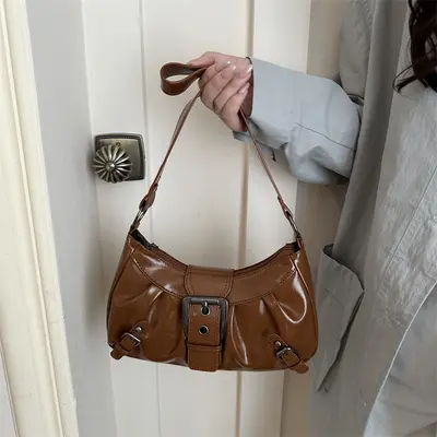 Damen-Schultertasche, schlichtes Design, Achseltasche - 3