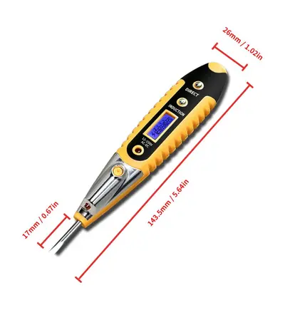 Non-Contact Smart Voltage Tester Pen with Light and Sound Alarm - 9