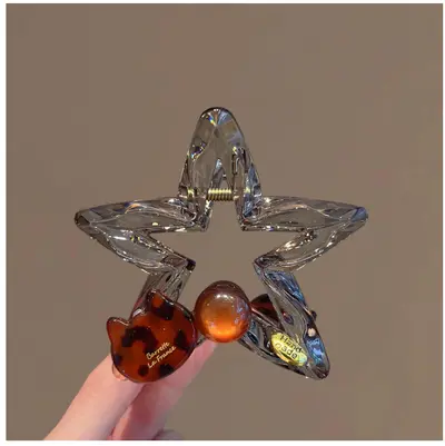 Korean-Style Schleifenklammer Butterfly Haarklammer für Frauen Fünfzackstern Haiflossen-Clip elegante Haarnadel Hochsteckfrisur-Clip 2026 Neukollektion wunderschönes Haaraccessoire - 7