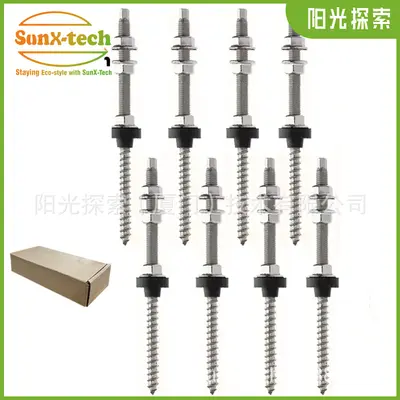 Stainless Steel Double-Ended Threaded Stud for Photovoltaic Mounting - 12