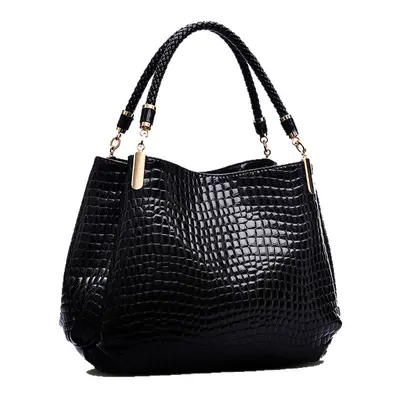 Crocodile Pattern Portable Shoulder Bag for Middle-Aged Women - 5