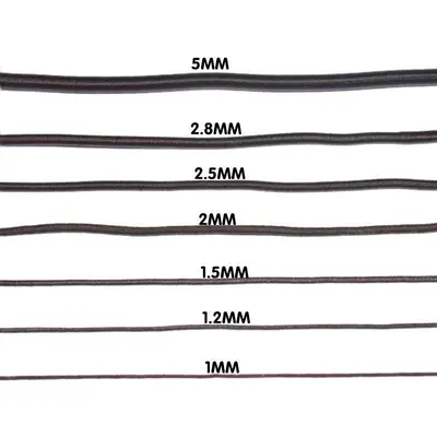 Siyah Lateks Elastik İp 1,0-15 MM, Trambolin Kauçuk İp, Boncuk İpi - 4